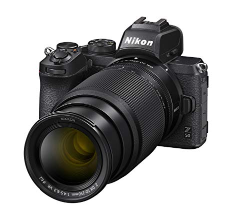 Nikon Z50 - Cámara sin Espejo de 21 MP, Negro - Kit Cuerpo con Objetivo 16-50 DX VR y 50-250 DX VR