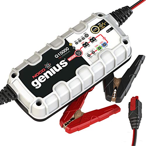 NOCO Genius G15000EU 12V / 24V 15 Amp Pro Series UltraSafe Smart Cargador y Mantenedor de Batería, 12 V / 24 V