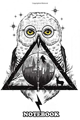 Notebook: Owl And Wizardry With The Tale Of 3 Brothers Sign , Journal for Writing, College Ruled Size 6" x 9", 110 Pages