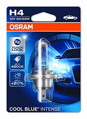 Osram 64193CBI-01B Lámpara Halógena de Faros de 12 V 60/55 W, Azul (azul), COOL BLUE INTENSE Blister H4