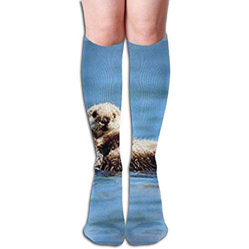 ouyjian Long Socks Sea Otter Pup Baby Ocean Wildlife Animal Compression Socks for Men & Women Fashion Over The Knee High Socks