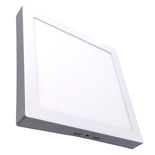 Pack 2x Panel LED cuadrado superficie,18w. Color Blanco Frio (6500K). 1600 Lumenes. Plafon Lámpara 220x220mm. A++