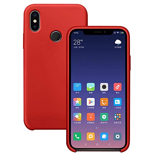 Pacyer Funda Compatible con Xiaomi Mi 8, Ultra Suave TPU Gel de Silicona Case Protectora Suave Flexible teléfono Absorción de Impacto Elegante Carcasa Compatible Xiaomi Mi 8 (Rojo, mi 8)