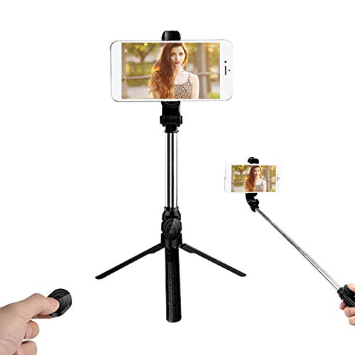 Palo Selfie,Palo Selfie Tripode,Palo para Selfies Bluetooth con Función de Control Remoto,Trípode Inalámbrico para Selfies 3 en 1 Que se Puede Girar 360 °,Adecuado para Teléfonos Inteligentes