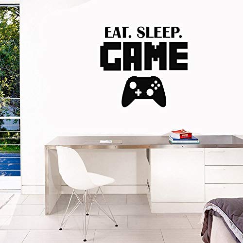 pared pegatinas de pvc Pegatina Eat Sleep Game Boy Player Decal para la sala de estar en casa