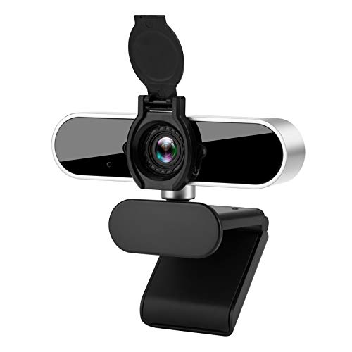 Phinistec Webcam 1080P Full HD con Micrófono Estéreo, Cámara Web USB para PC y Ordenador con Cubierta de Lente, Compatible con Windows, Mac y Android