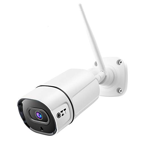 QZT - Cámara de vigilancia para 3 MP con visión nocturna, IP66, impermeable, detección de movimiento, audio bidireccional, alarma deterrante - iOS, Android