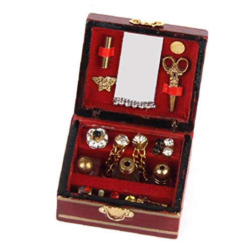 Rectángulo Cajas de Recuerdo de la Vendimia de la joyería Caja Antigua Adornada Accesorios de Juguete casa Finalizar Grabado Organizador Box muñeca
