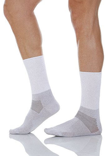 Relaxsan 550 (Blanco, Tg.5) Calcetines cortos (medias) para diabéticos con fibra de plata X-Static
