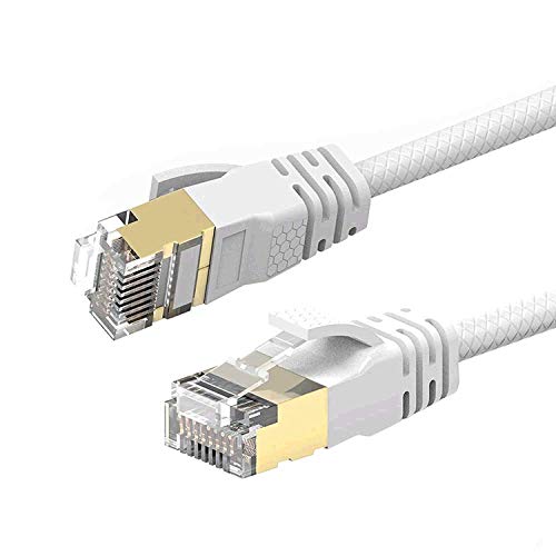 Reulin 4M Cat 7A Cable de Red Ethernet - Ultra Delgado - Velocidad de hasta 40Gbs-1000MHz Compatible con Cat5 Cat5e Cat6 Cat6a Cat7 Cat7A+ Switch Enrutador Módem para Redes de Alta Velocidad