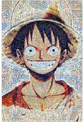 Rompecabezas Puzzles Luffy Jigsaw Puzzle One Piece Mosaic Art Painting Cartoon Anime Character Poster Puzzles 1000pc Boxed Toys for Adults Kids Christmas Birthday Gifts (Color : F)