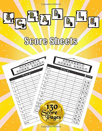 Scrabble Score Sheets: 130 Large Score Pads for Scorekeeping – Scrabble Score Cards | Scrabble Score Pads with Size 8.5 x 11 inches