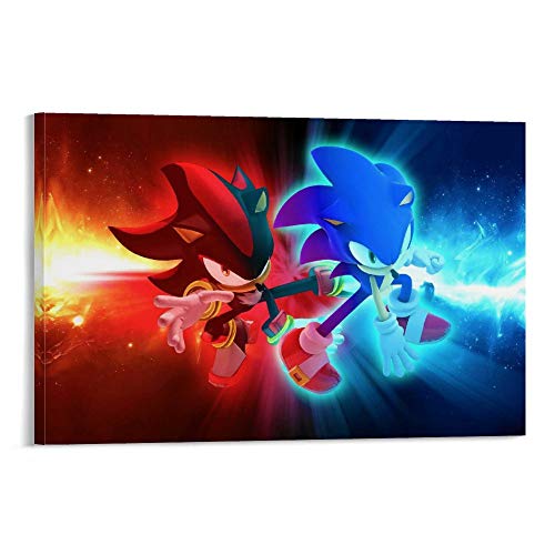 Shadow Sonic The Hedgehog - Lienzo decorativo para pared (30 x 45 cm)