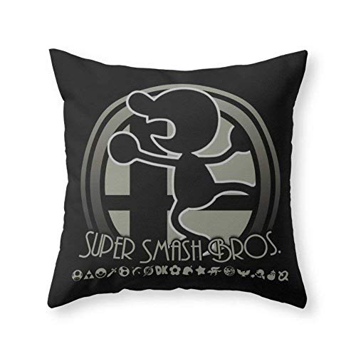 shenhaimojing Mr. Game & Watch - Super Smash Bros. Throw Pillow Indoor Cover 18x18 Inches(45 x 45 cm)