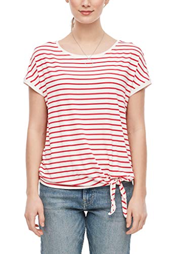 s.Oliver 04.899.32.6076 T-Shirt Kurzarm Camiseta, Rayas Rojas, 46 para Mujer