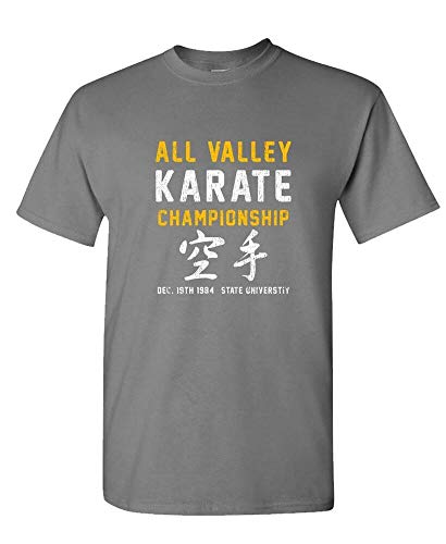 TAIYANG All Valley Karate Championship 80'S Mens Graphic T-Shirt Grey XL