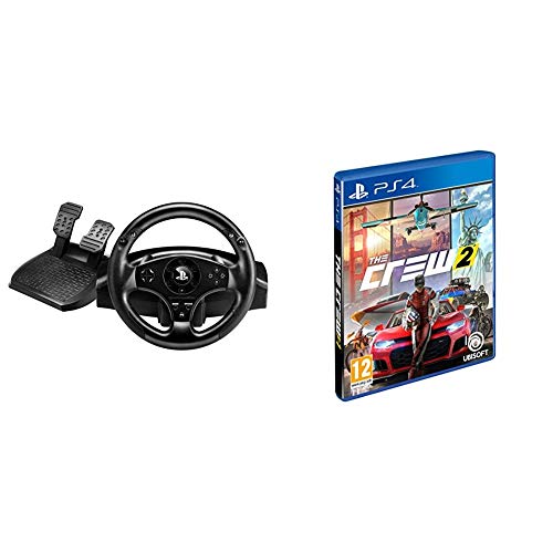 Thrustmaster T80 Racing Wheel (Volante PS4/PS3 - Licencia Oficial Playstation) + The Crew 2 - Edición Estándar