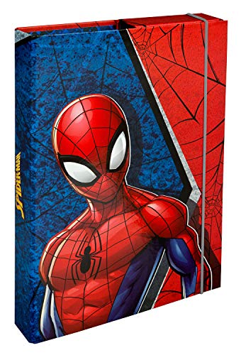 Undercover- Carpeta A4 con Goma elástica, Marvel Spider-Man, Aprox. 32 x 24 x 4 cm. (SPID0940)