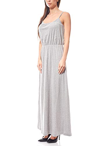 Vero Moda Vmenjoy S/l Maxi Dress Mix Ga Jrs A Vestido, Gris (Light Grey Melange), 40 (Talla del Fabricante: Large) para Mujer