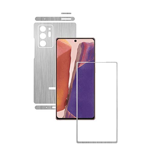 X-Skinz, Película Full Body Skin Cepillado Aluminio para Samsung Galaxy Note 20 Ultra - Split Cut, Protector de Bordes de Pantalla e Carcasa, Cobertura Curva Total, Reemplazo de Funda/Estuche Rigida