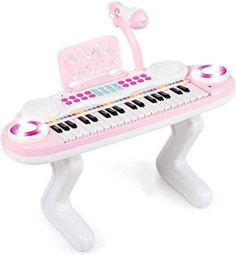 XINRUIBO Piano de bebé, Teclado de Piano de 37 Llaves con micrófono de Teclado de niños Ligeros y puntaje de música Instrumento Musical electrónico con función de grabación y Juego Piano Infantil