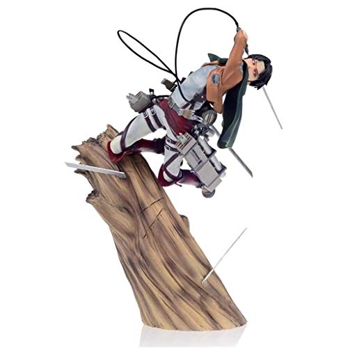 YIGEYI Anime Figura de acción de Ataque 25 cm en Titán: Levi Ackerman PVC Figura de colección Modelo de Caracteres Estatua Juguetes de Escritorio Adornos