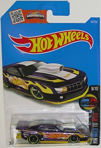 '10 PRO STOCK CAMARO Hot Wheels 2016 HW Mild To Wild Purple Racing Camaro 1:64 Scale Collectible Die Cast Metal Toy Car Model #9/10 on International Long Card by California