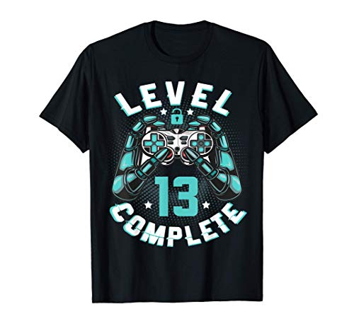 13 Años Cumpleaños videojuego level 13 Complete nacido 2008 Camiseta
