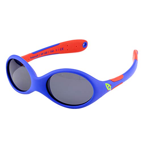 ActiveSol gafas de sol para BEBÉ | NIÑO | 100% protección UV 400 | polarizadas | irrompibles, de goma flexible | 0-24 meses | 18 gramos (Talla S, Cohete)