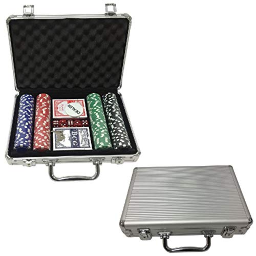 Ak Sport 0603014 Juego de póquer maletín de Aluminio de 200 Piezas