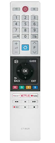 ALLIMITY CT-8528 Mando a Distancia reemplazado por Toshiba UHD XUHD TV with Rokuten Netflix Youtube Buttons