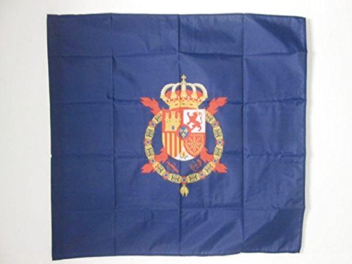 AZ FLAG Bandera del ESTANDARTE del Rey Juan Carlos I DE ESPAÑA 90x90cm para Palo - Bandera Real DE ESPAÑA 90 x 90 cm