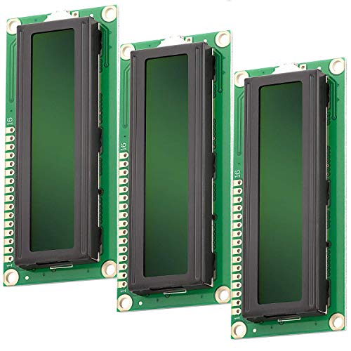 AZDelivery 3 x HD44780 1602 Modulo Pantalla LCD Display Verde 2x16 caracteres negros compatible con Arduino con E-Book incluido!