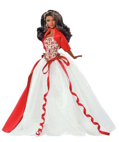 Barbie Collector R4546 - Holiday Barbie Doll 2010 / - Christmas / X-Mas AA African-American Doll - Mattel by Barbie