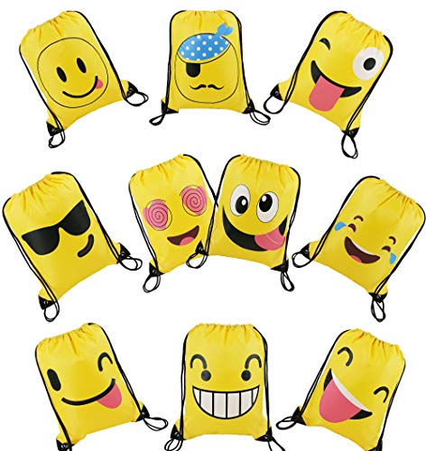 BeeGreen Emoji Partido mercancías de bolsillo bolsa de regalo regalos de dinero para los niños Turnbeutel 10 (Emoji bolsas)