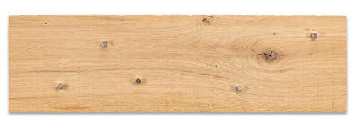 Board Boulevard Holz Pizarra magnética de Madera de Roble, 60 x 50 cm, 600 años de antigüedad, de existencias históricas de Castillos y cerraduras, Incluye 10 imanes de neodimio, Roble, 60 x 20 cm
