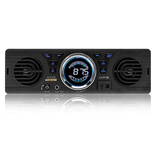 Boomboost AV252 12V Car Tarjeta SD Radio de Coche Stereo autoradio MP3 Altavoces incorporados con Altavoces Host Bluetooth