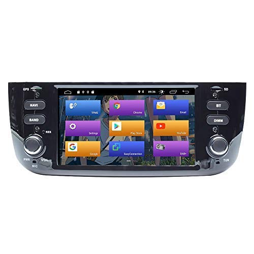 BOOYES para Fiat Linea Punto 2012-2015 Android 10.0 Double DIN 6.2"Car Multimedia GPS Navigation Auto Radio Stereo Car Auto Play/TPMS/OBD / 4G WiFi/Dab/SWC
