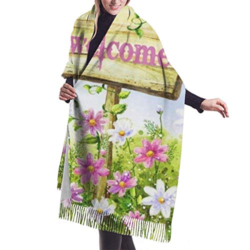 Bufanda cálida de verano con diseño de libélula de madera para mujer, grande y larga, con borla