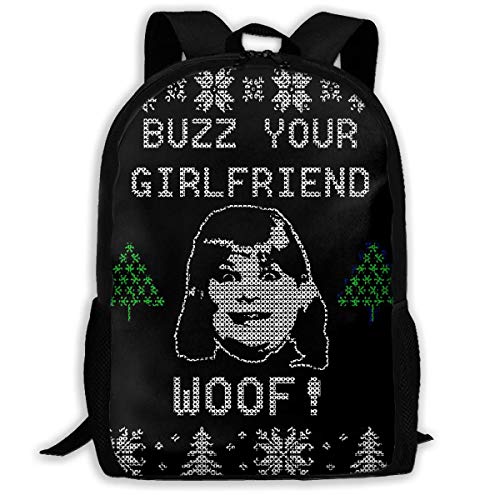 Buzz Your Girlfriend! Woof! Laptop Bag,Bolsa De Viaje,Mochila Estudiantes,Bolsa para La Escuela,Mochila De Viaje,Bolso De Hombro Al Aire Libre
