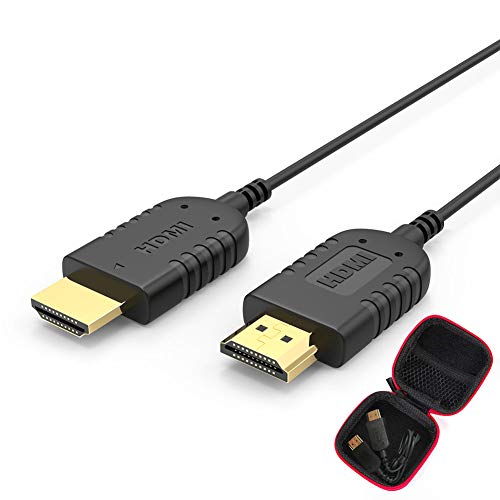 Cable HDMI Flexible & Delgado 0.8 Metros,FOINNEX Cable HDMI Ultra Thin, Alta Velocidad Soportes Ultra HD 4K@30Hz, 2K, 1080P, 3D, Ethernet, ARC, HDR para Nintendo Switch, PS3, PS4, Xbox, TV, PC, Laptop