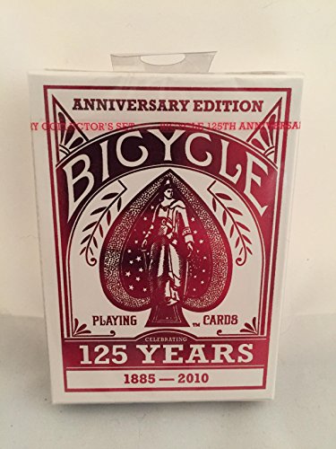 Cartas Bicicleta 125 aniversario edición naipes, Poker tamaño - rojo Bicycle 125th Anniversary Edition Playing Cards, Poker Size - Red
