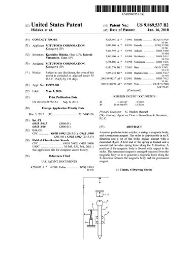 Contact probe: United States Patent 9869537 (English Edition)