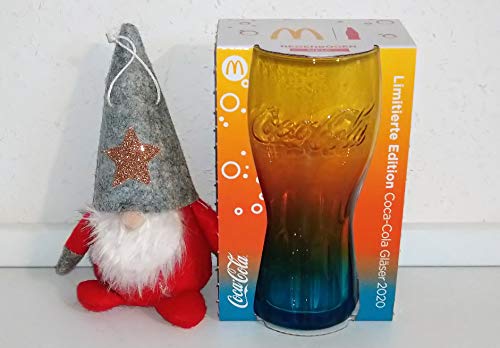 Cristal arcoíris + duende de la suerte/Mc Donald's/2020/nuevo vaso de colección/Colaglas/Coca-Cola/cristal/vasos/regalo/Navidad
