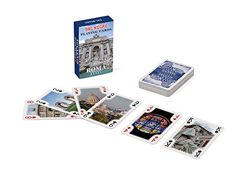 Dal Negro 23546 – Juego de Cartas Mini Poker Souvenir Roma, Estuche Azul