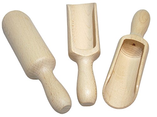 DB - Juego de 3 palas de servir de madera, 17 cm (C5)