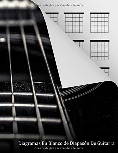 Diagramas En Blanco de Diapasón De Guitarra: 120 páginas - 20 cajas de acordes por página, libro de caja de acordes en blanco para guitarristas, ... para referencia rápida, (Spanish Edition)