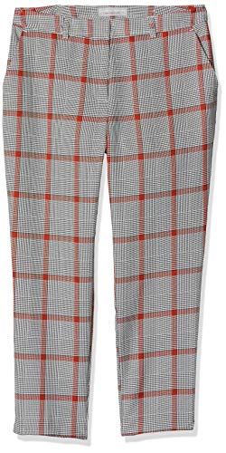 Dorothy Perkins Petite Indian Check Naples AG Trousers. Pantalones, Marrón (Rust 510), 32 (Talla del Fabricante: 4) para Mujer