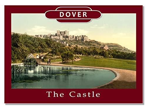 Dover The Castle from The Park Kent South East England British Railway Tribute - Póster (aprox. 1890), Papel fotográfico Semigloss, A3 Laminated 30 x 42cm - 11.7" x 16.5" inches