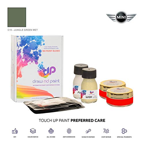DrawndPaint for/Mini Cooper S Countryman/Jungle Green Met - C15 / Touch-UP Paint System Exact-Match/Preferred Care
